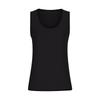 Women's Fashionable Color Round Neck Sleeveless Fringe Patchwork Casual Loose Cotton And Linen Top