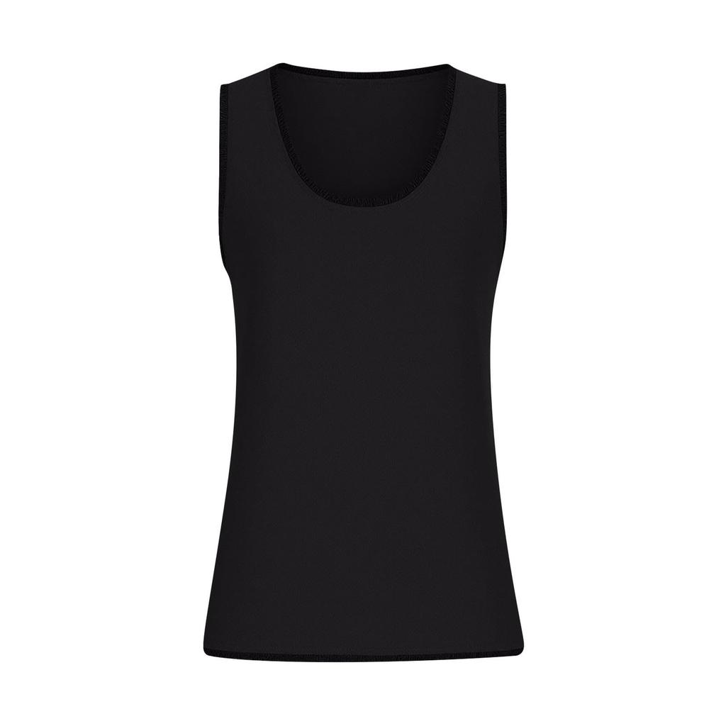 Women's Fashionable Color Round Neck Sleeveless Fringe Patchwork Casual Loose Cotton And Linen Top