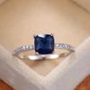 S925 copper Ring Zircon High Carbon Ice Cut Zircon Ring Sapphire Square Fashion Ring for Women Gift