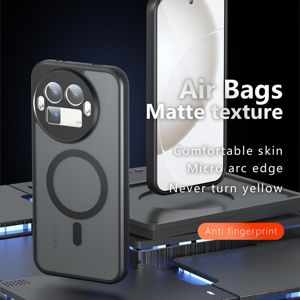 Translucent Case for Magsafe Strong Magnetic Wireless Charging Hard Plastic Shockproof Cover for Realme GT8 Pro GT8Pro RMX5210