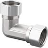 Stainless Steel Movable Connector G1/2" Hose Fitting Adapter 2 Ends Hose Connector  Angled Valve