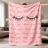 2026 New Arrival Flannel Blanket | Modern Style Reversible Blanket with Digital Print Cartoon Eyes and Eyelashes Pattern, Comfortable All-Season Fluff