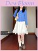 Polyester Pleated White A Line Short Skirt For Summer Office Wear