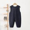 2025 Winter Korean-Style Denim Composite Velvet Overalls for Boys and Girls