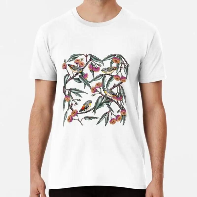 Pardalotes In Gum Flowers Repeated Pattern B S To 5xl Made The Au Usa T Shirt