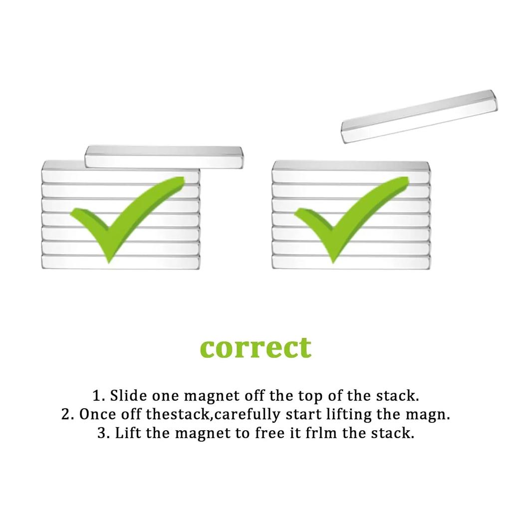 100 SZT. Super Mocne Prostokątne Magnesy Neodymowe Kwadratowy Magnes Naklejki na Lodówkę Wielofunkcyjne Magnesy do Rękodzieła DIY i Organizacji