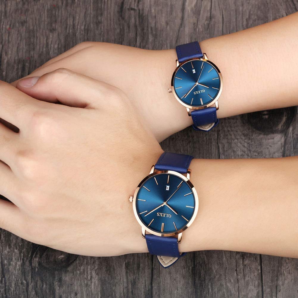 OLEVS Pair Watch Pair Watch Couple Popular Ladies Pair Watch Set Arm Watch Surprise Present Wedding Anniversary Present Couple Anniversary Present Day
