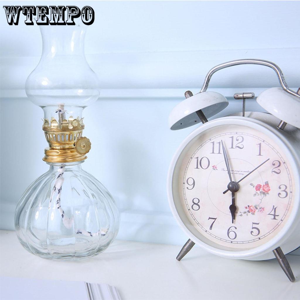 Lampă retro cu kerosen de cristal Relocare Iluminat de urgență Lumină permanentă Lumină de noapte mică pentru decorarea camerei de zi și a dormitorului atmosferă