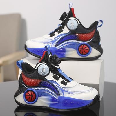 Children's Sports Shoes and Boys' Shoes 2025 New Running Mesh Basketball Shoes Breathable Medium and Old Children's Boys Non-slip Batch