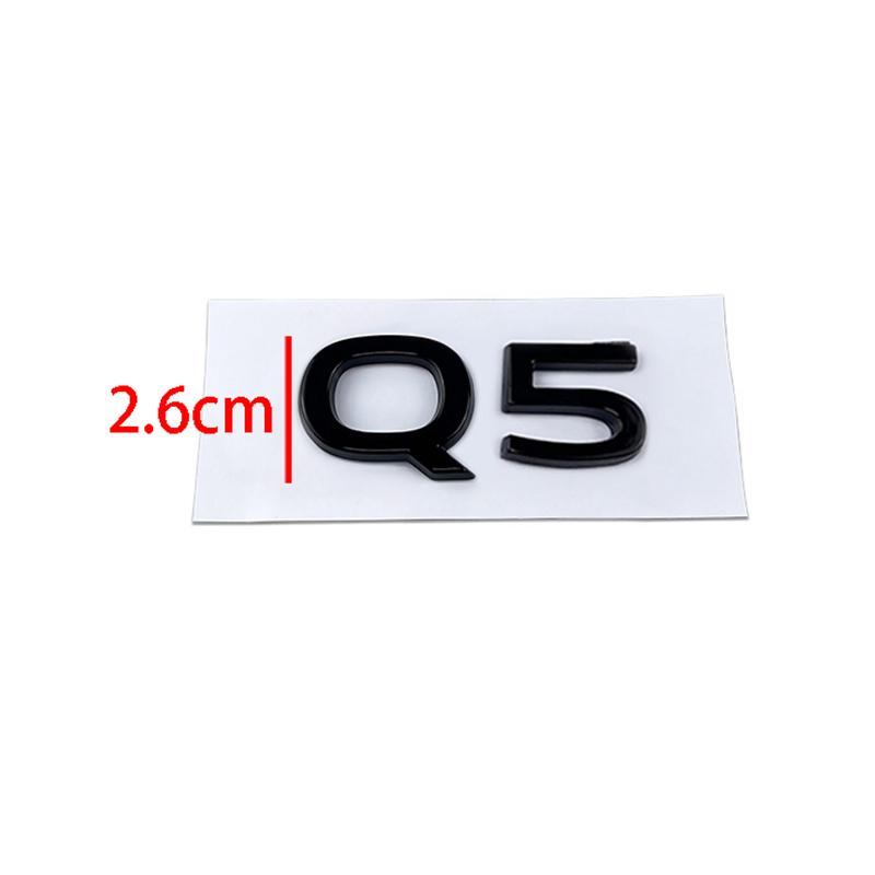 New Metal Car Trunk Emblem Rear Badge for new Q3 Q5 Q6 Q7 Q8 Letter Stickers Body Side Decal Refitting Decoration Accessories