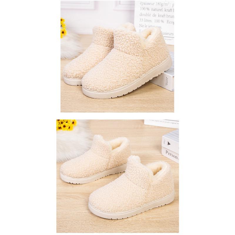 Winter New Thickened Mother Cotton Slippers Warm Cotton Shoes Women's Snow Boots Non-slip Fleece Home Fashion Cotton Shoes