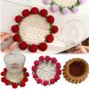 Crochet Coaster Rose Flower Coaster Crochet Flower Placemat Rose Bouquet Cup Pad Coffee Mug Cup Mat Mother's Day Gift