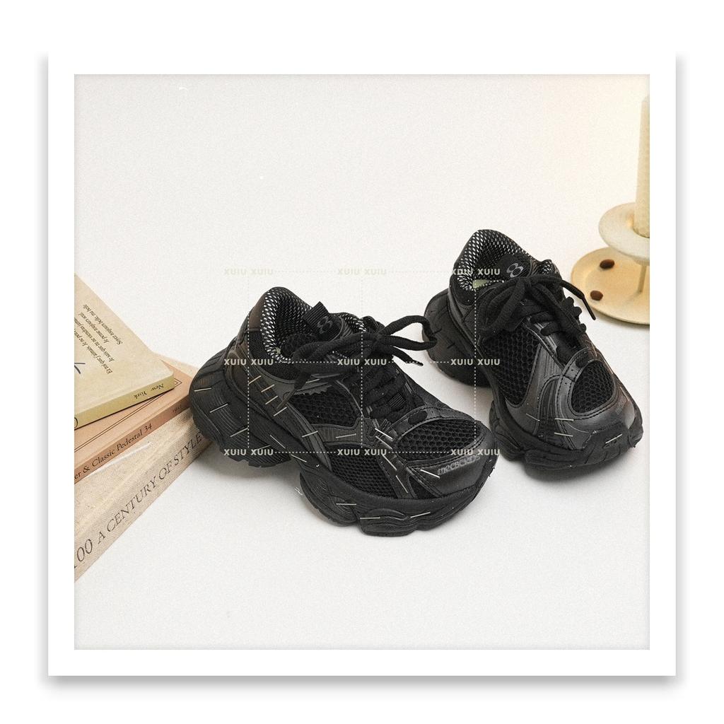 XSHX "Paris Staples" Children's Dad Sneakers Autumn and Winter Men's and Women's Velcro Parent-Child [Wenzhou Shoes]