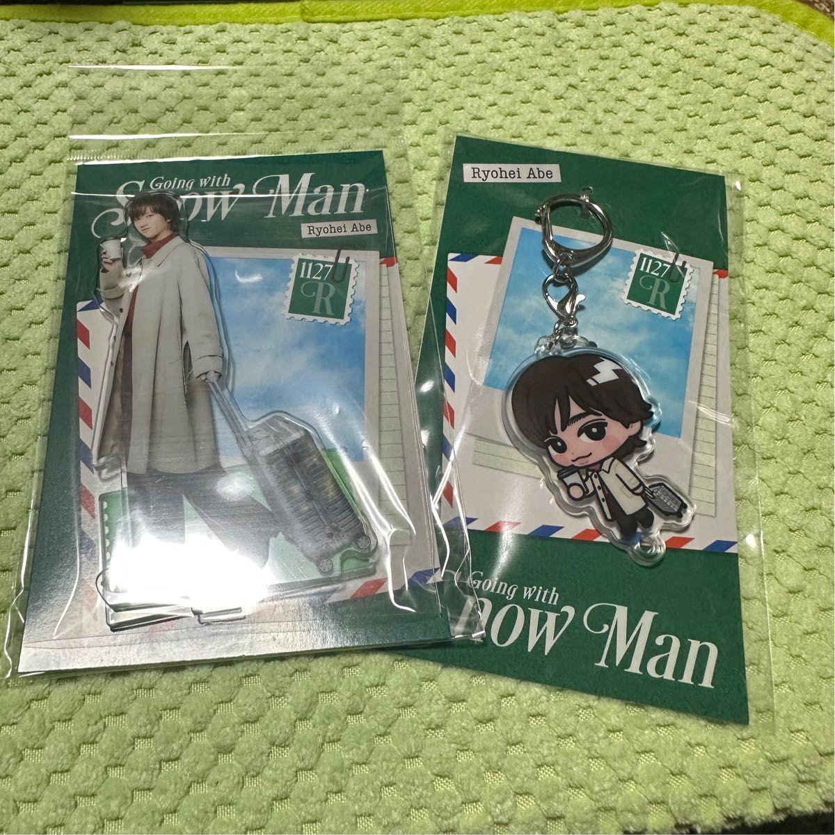 Used Snow Man Ryohei Abe Going with Snow Man Acrylic Stand Keychain Set of 2