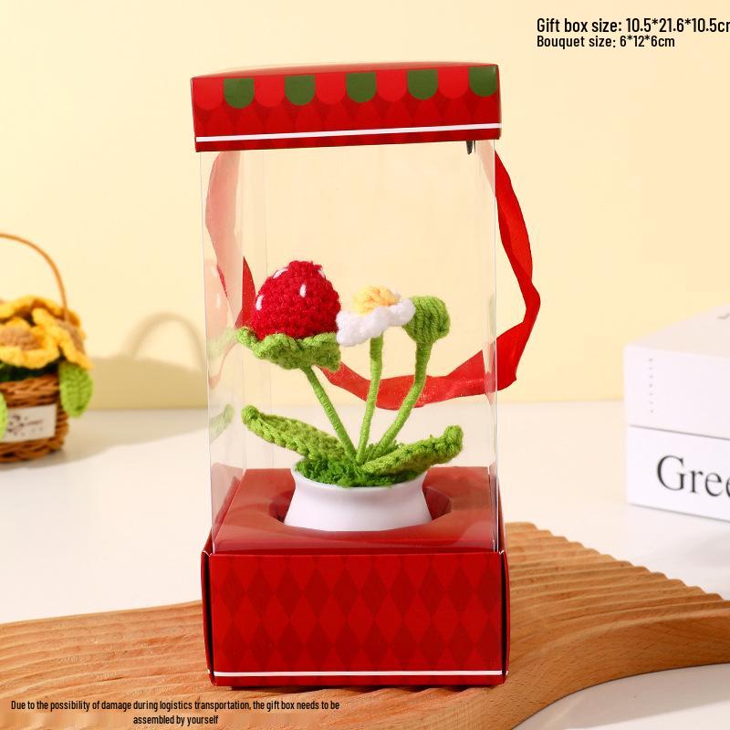 Handgefertigte Sonnenblumen-Schreibtischdekoration - Gewebtes Blumenstrauß-Geschenk für Schüler & Mädchen