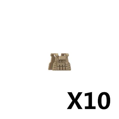 10PCS/LOT MOC Military Building Blocks Soldiers Figure Vest Helmet Belt Mask Earphone Bricks Army Accessories Toys J021