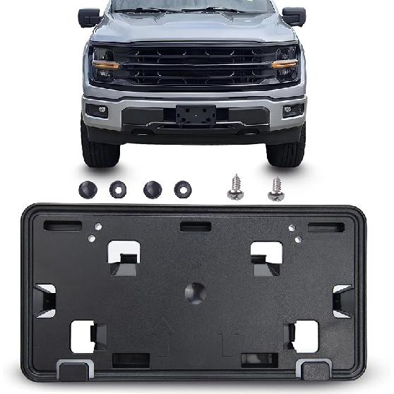 Front Bumper License Plate Bracket Holder For    Ford F-150 F150 F 150 Replacement For ML3Z-17A385-BB FO1068187,(May Not Fully Fit Your Model. See