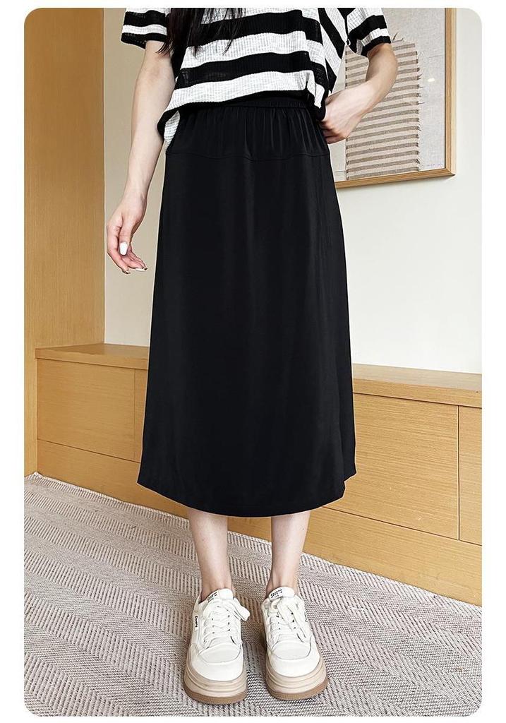 Milan Women's High Waist Wide Leg Cropped Pants - Wrinkled Pleated Skirt Style, Breathable and Loose Fit for Summer.