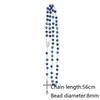 New Fashion Handmade Round Glass Bead Catholic Rosary Quality Bead Cross Necklace Beads Cross Religious Pendants Necklace