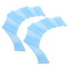 1 Pair Swimming Handcuffs Flippers Silicone Swimming Finger Webbed Gloves Swim Palm FingerBlue M