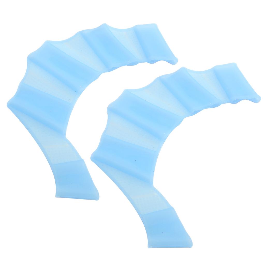 1 Pair Swimming Handcuffs Flippers Silicone Swimming Finger Webbed Gloves Swim Palm FingerBlue M