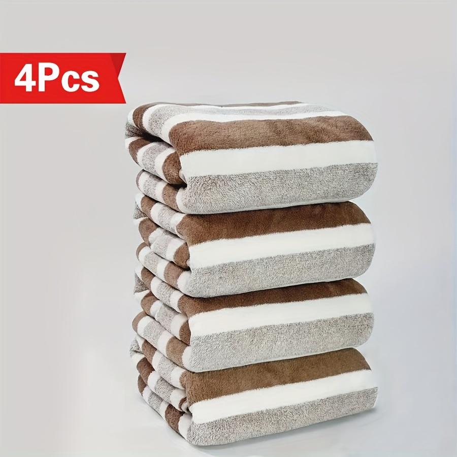 4 Pcs Premium Lightweight Towel Set Super Soft Highly Absorbent Lint-Free 13.78x29.53inch for Bathroom Camping Beach Halloween