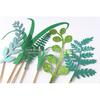 Glittery Cake Topper Plant Set for Dessert Table Decoration