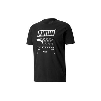 Printed Round Neck Short Sleeve T-Shirt Men Tops Black 581908-01