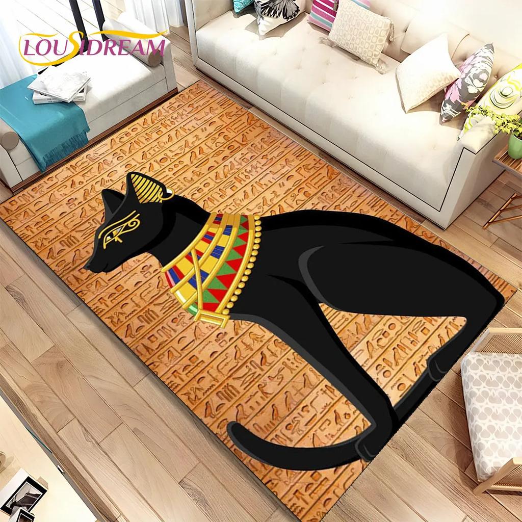 HD Egypt Death Anubis Mythology Horus Area Koberec,Koberec pro domácí Obývací pokoj Ložnice Pohovka Rohožka Kuchyň Dekor,Protiskluzová podložka