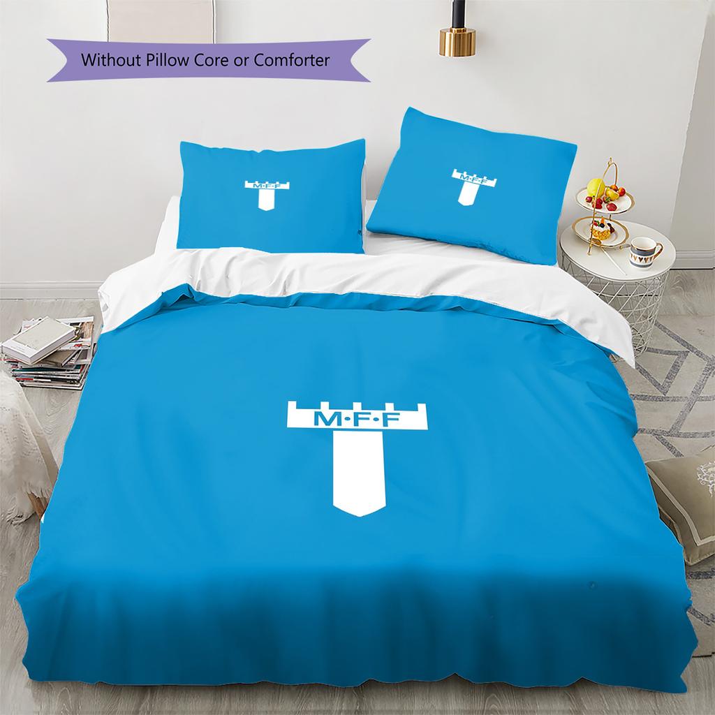 Set Copripiumino Trapuntato con Motivo Malmö FF Decorazione per la Casa Regalo (1 * copripiumino + 2 * federe senza imbottitura)