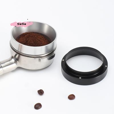 1 Pcs Silver/Black Magnetic Espresso Dosing Ring 51mm-58mm Intelligent Funnel for Portafilter Barista Coffee Making Tools
