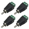 Plug To Connection Adapter RCA Male To Terminal for AV AE Telephone Alarm Camera Audio CCTV F-Factory RCA-type 2-core Plug, Screw-type X2, Speakers,