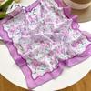Style Scarves Weave Hair Decorate Cherry Hair Band Square Scarf Printed Scarf Flower Silk Scarf