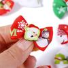 Holiday Hand-made Rubber Band Elastic Dogs Cats Christmas Dog Hair Accessories Hair Clips Dog Grooming Bows Dog Hair Bows