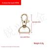 Zinc Alloy Fish Mouth Buckle for Dog Luggage, Shoulder Straps, Keychains, and Webbing.