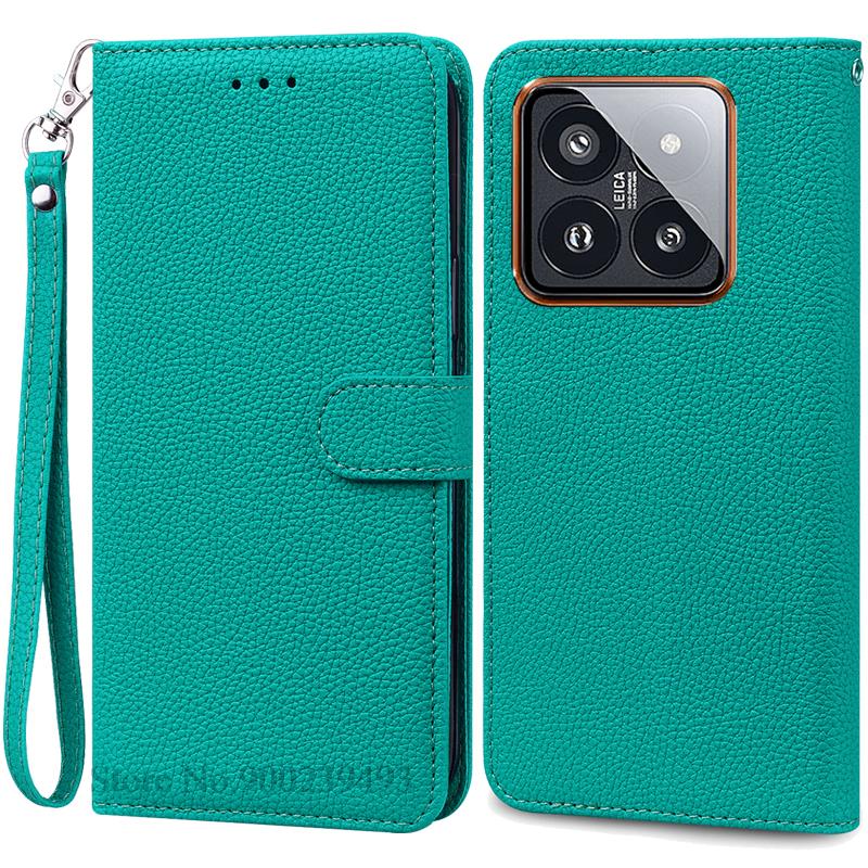 Mi 14 Mi14 Xiaomi14 Pro Case For Xiaomi 14 Case Leather Wallet Flip Case For Xiaomi 14 Pro Cover Coque For Xiaomi Mi 14 Fundas