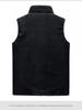Men's Polar Fleece Stand Collar Vest - Thick, Warm, Plus Size, Spring/Autumn