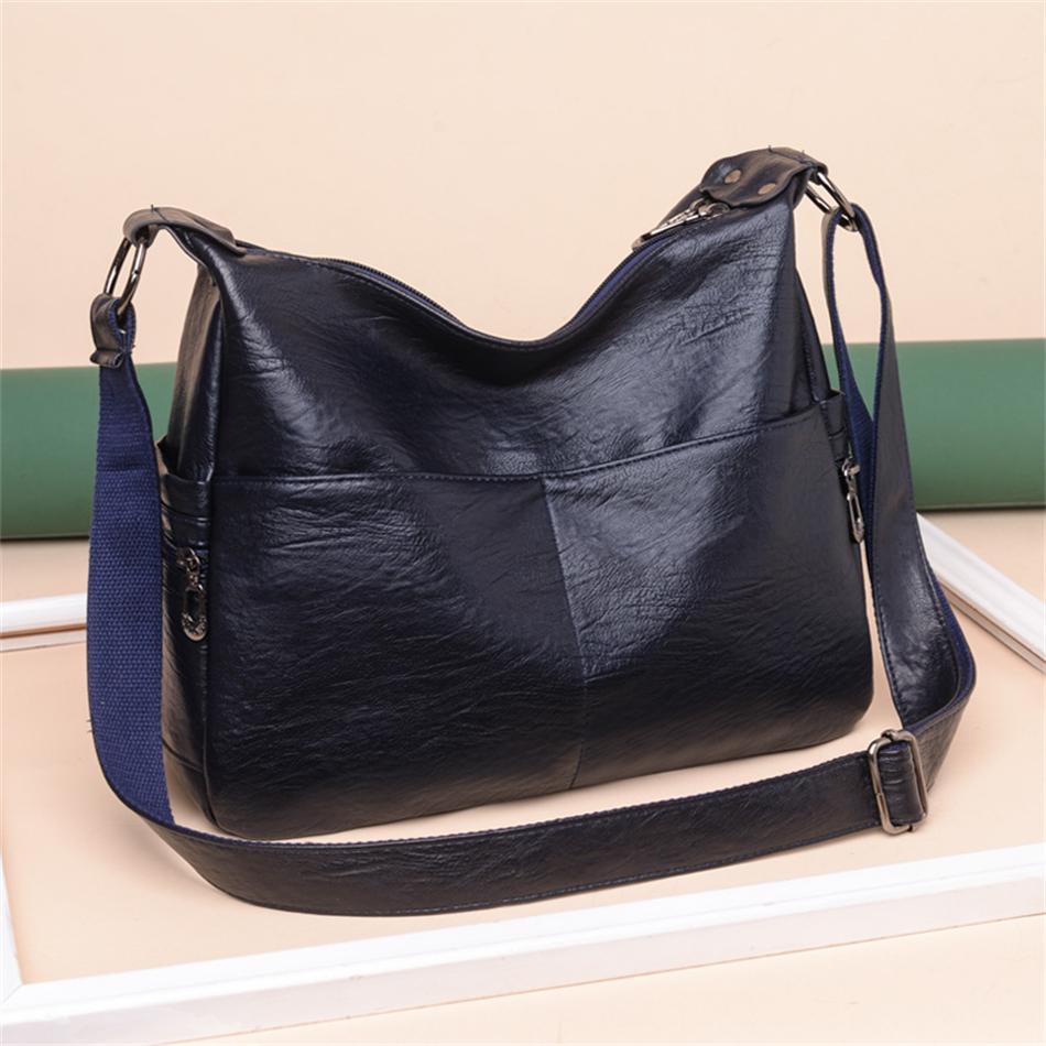 Bolso de hombro Retro para mujer, bandolera de piel sintética suave de diseñador de lujo, tendencia 2022, bolsos de mano de gran capacidad para mujer