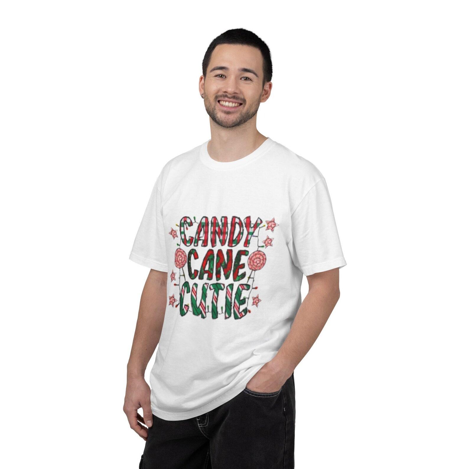Candy Cane Cutie T-Shirt | Christmas Candy Typography Tee 3XL