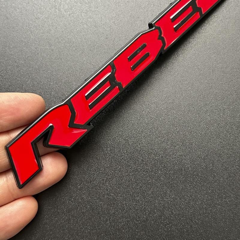 Adesivo Emblema Distintivo REBEL in Metallo 3D per Styling Carrozzeria Lato Posteriore Bagagliaio Per RAM 1500 2500 Sostituzione Personalizzata Accessori