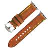 Handmade Genuine Leather Watch Bands for Apple Iwatch Series 8 7 6 5 4 3 2 1 with Colored Thread Fashion Luxury Charm Beautiful