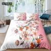 Home Living Luxury 3D White Rose Print Bedding Set Flower Duvet Cover Pillowcase Queen and King EUUSAU Size Polyester Bedding