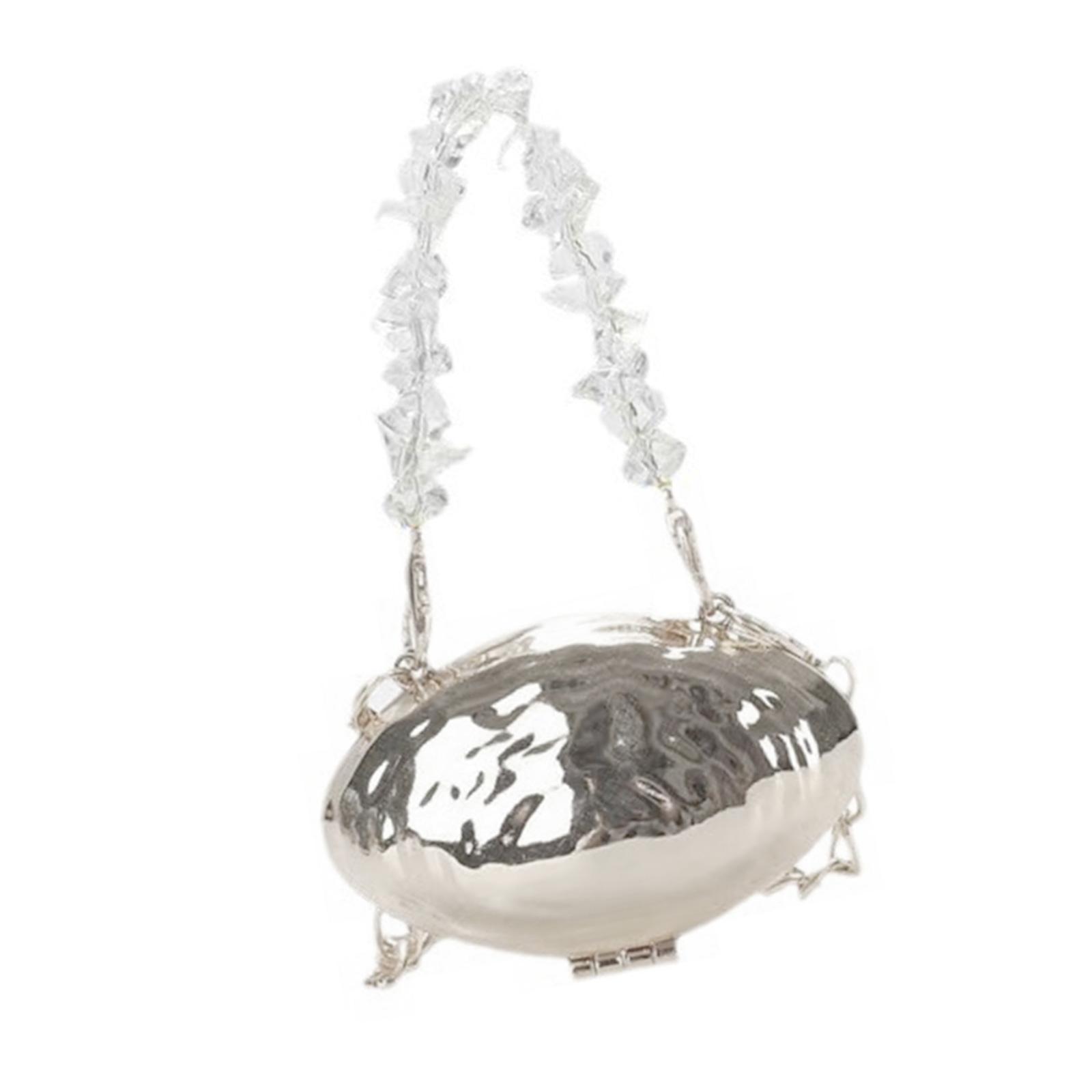 

Сумки через плечо Вечерний клатч для женщин Форма ракушки Сумка через плечо Модная сумочка Сумка-сатчел Кошелек Подарки серебряный