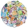 10/30/50pcs Kawaii Anime  Stickers Cute Pikachu Psyduck Cartoon Decals Water Bottle Luggage Phone Sticker Decoration Toy