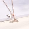 Zeemeerminstaart Ketting Dames Persoonlijkheid Lamp Luxe Mode High-End Diamant Epoxy Vissenstaart Sieraden Premium