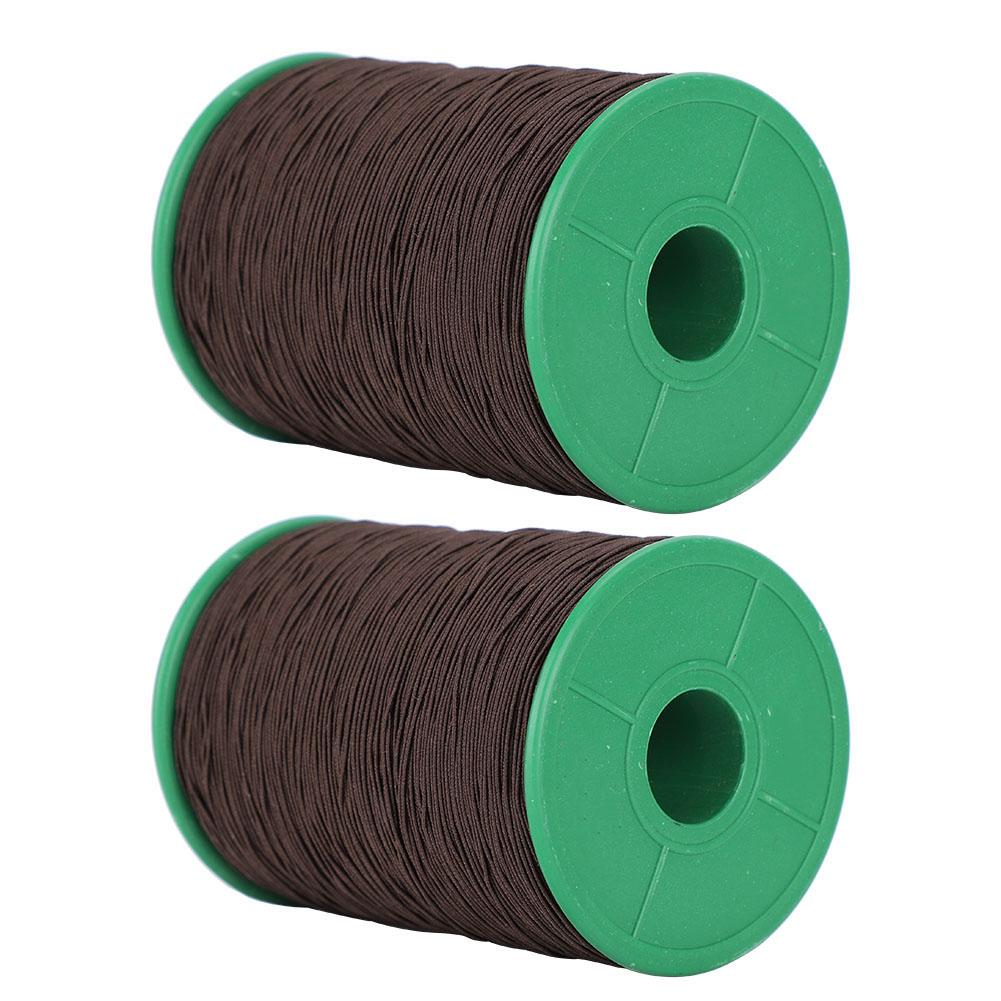 2 Roll Elastic Cord Beading Thread Bracelet Necklace Bead Making Black 1mm 350meter/roll