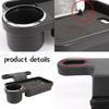 Car Rear Seat Cup Holder Foldable Back Seat Organizer Tray Car Plate Storage Rack Universal Auto Interior Accessories For Travel Daily Use