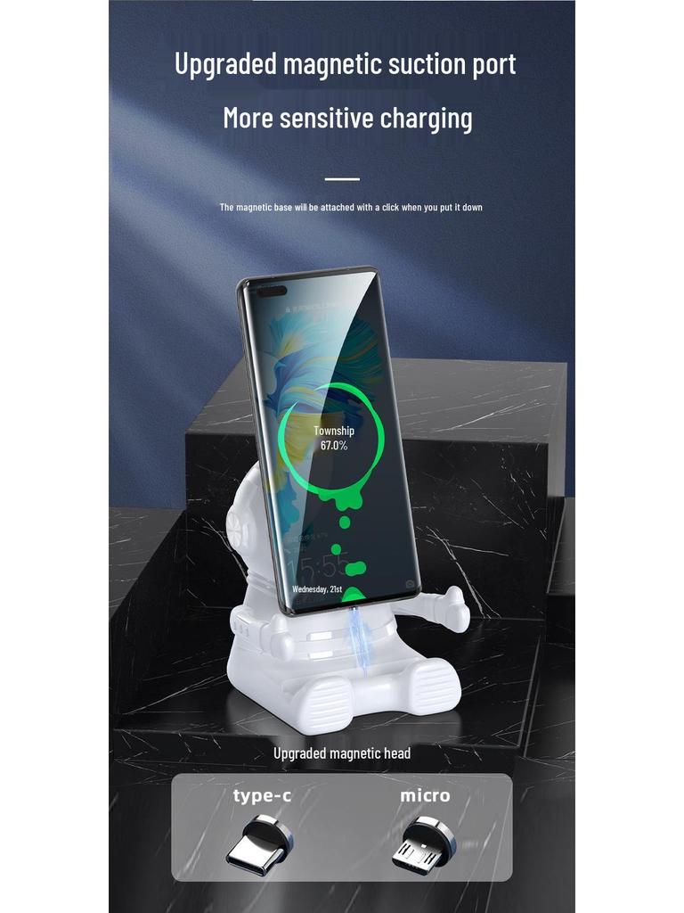 Creative Astronaut Wireless Phone Charger and Holder for Apple & Huawei