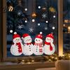Snowman Window Cling 1/2 Sheets Christmas Cling Cartoon Decorative Glass Clings Sticker Waterproof Static Decal for Winter Holiday Party Decorations