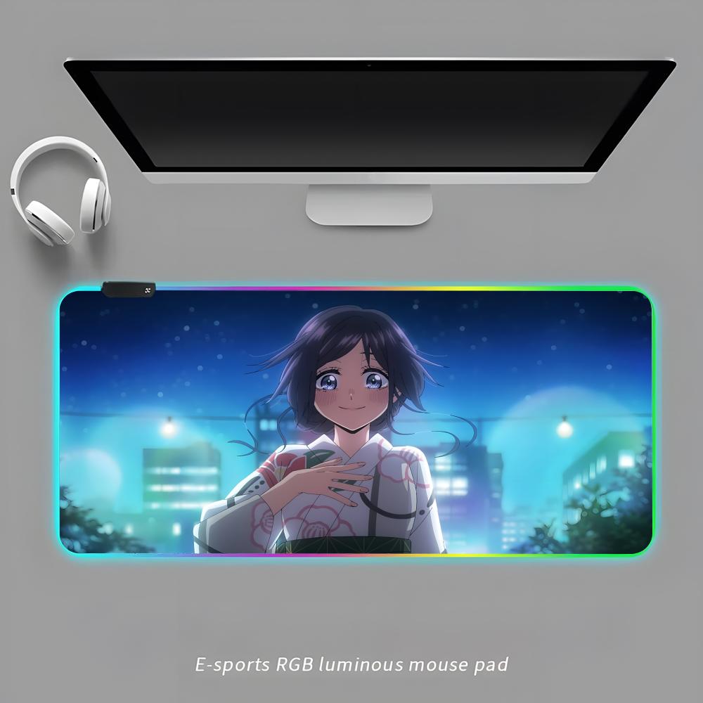 

Kaoruko Waguri Коврик для мыши RGB Игровой коврик для мыши Настольный коврик HD Игровой Большой светодиодный свет XXL Коврики для мыши RGB600x300x3mm